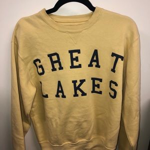 Pale Yellow and navy Great Lakes Sweatshirt
